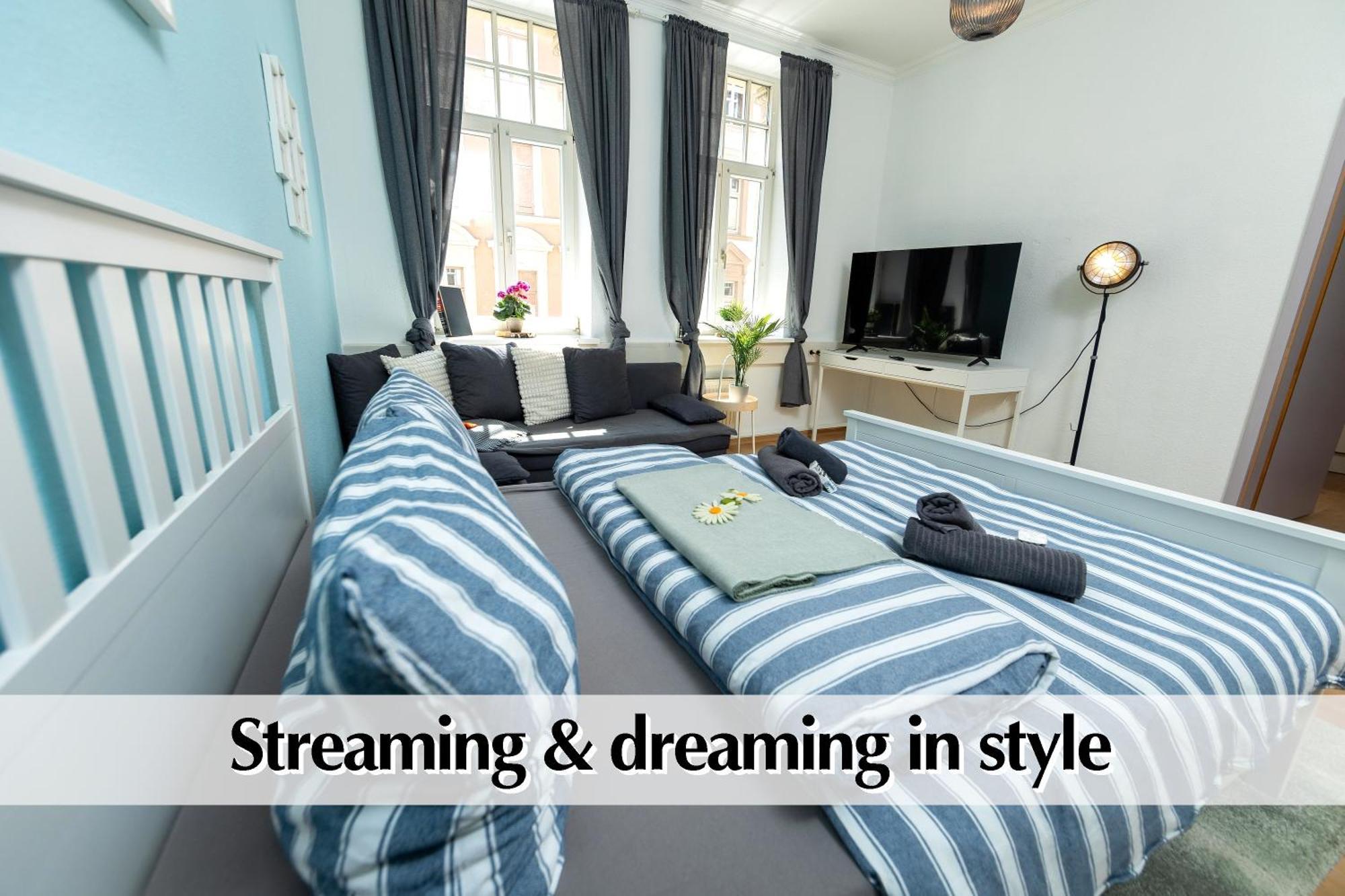 12 Fewos Im Jugendstilhaus Mit Aufzug, Terrasse, Kingsize-Bett, Smart-Tv, Etc Erfurt Room photo