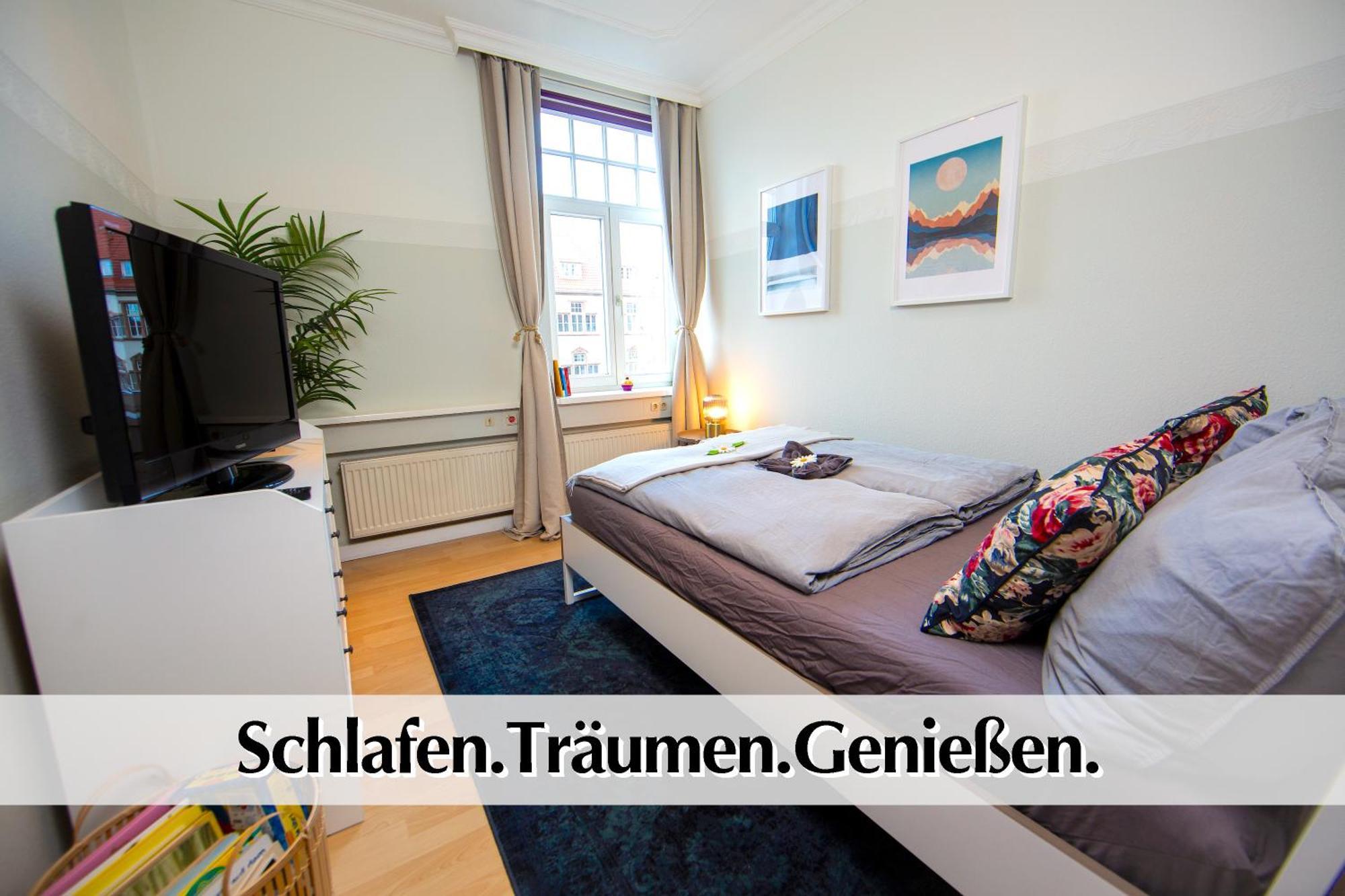 12 Fewos Im Jugendstilhaus Mit Aufzug, Terrasse, Kingsize-Bett, Smart-Tv, Etc Erfurt Room photo